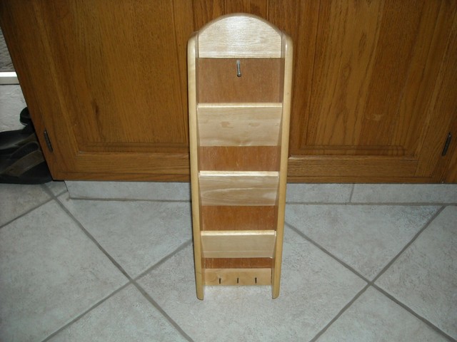 Wooden Letter Rack 3 Slot Key Box Holder Wall Mount Storage Mail Organizer Wood