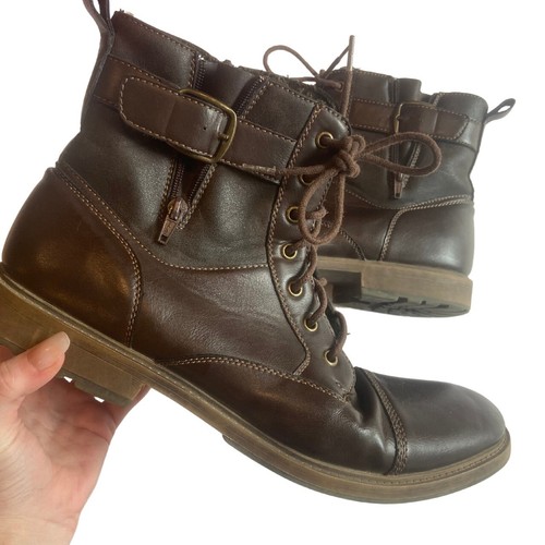 Mens Apt. 9 Brown Leather Boots. Size 