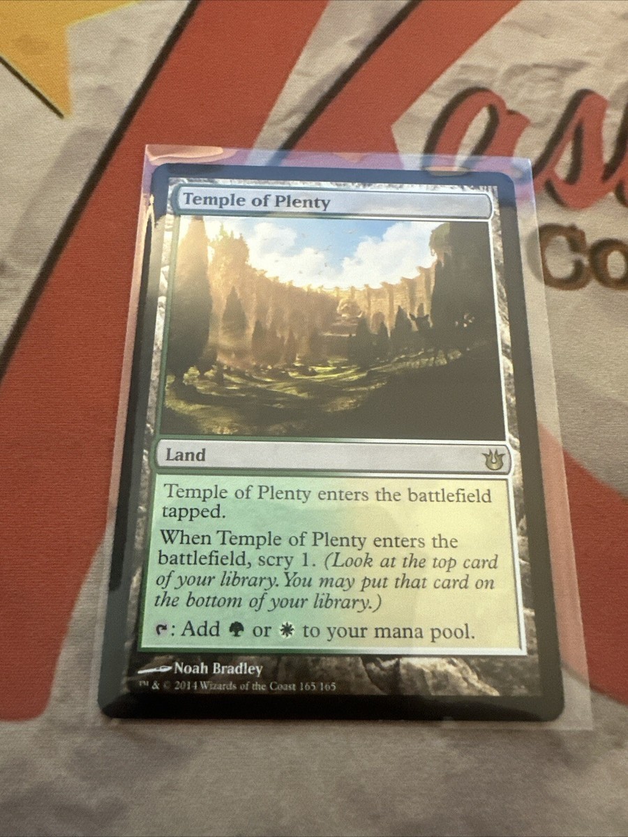 Mtg Born of the Gods Rare Foil Temple of Plenty #165 Mtg Born of the Gods Rare Foil Temple of Plenty #165