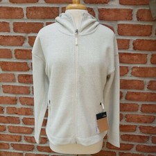 The North Face Womens Medium Sibley Fleece Hooded Parka. Vintage White Heather.