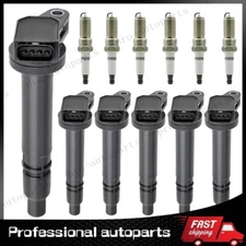 6pcs Spark plugs & IGNITION COILS FOR 673-1309 Lexus Toyota Venza Tundra 5.7L