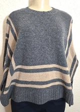 Derek Lam 10 Crosby Womens Sweater MEDIUM Gray Beige Wool Oversized