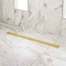 Signature Hardware Carmen 28" Linear Shower Drain Brushed Gold