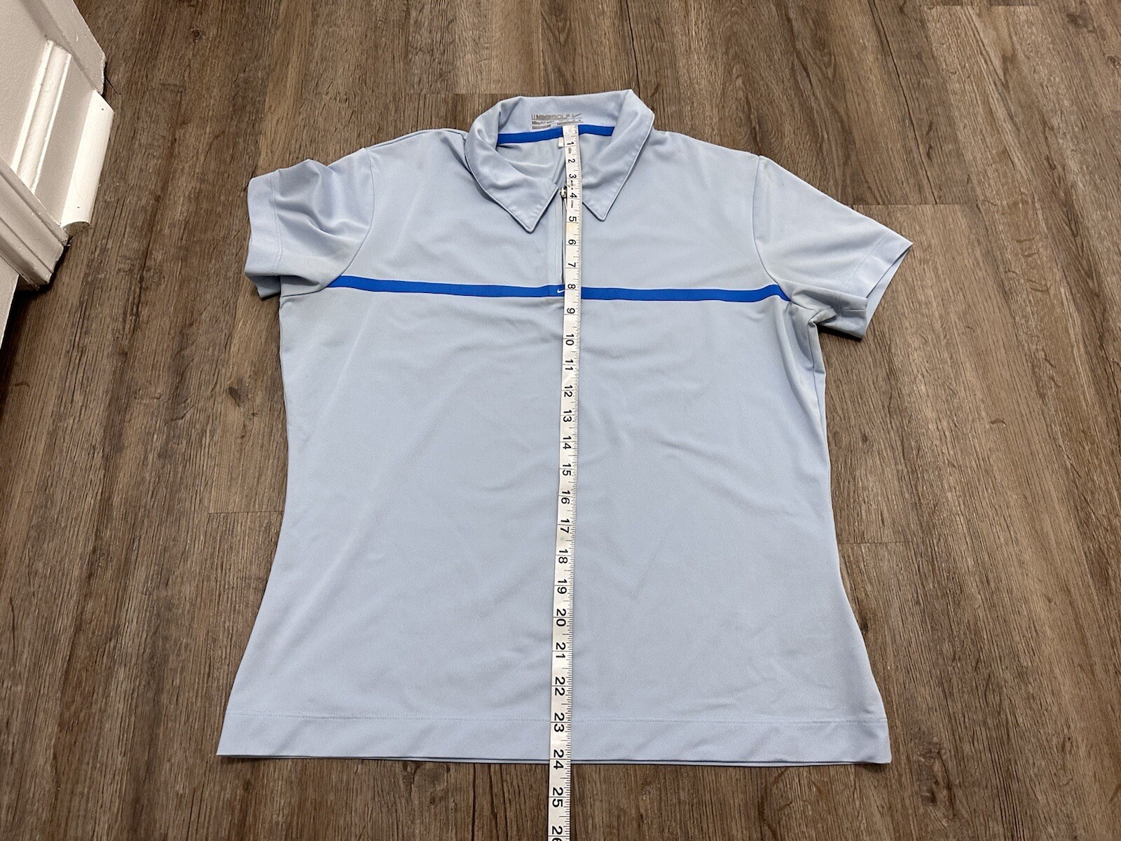 ✅NIKE GOLF SHIRT ✅WOMEN'S ✅DRY FIT ✅SIZE M (8-10) ✅1/4 ZIP ✅Blue Polo