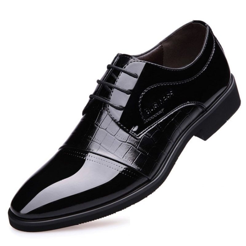 SAOLA Scarpa uomo pelle business pelle verniciata 6 cm elegante tacco festa Oxford calzature