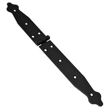 2 x High Quality Black Backflap Hinges Heavy Duty Strap Tee Shed Gate Door Box