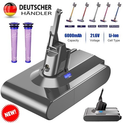 6000mAh Akku Für Dyson V8 SV10 Ersatzakku Animal Absolute Fluffy mit 2 Vorfilter