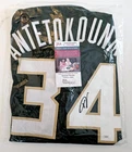 Giannis Antetokounmpo Milwaukee Bucks JSA Signed Basketball Jersey