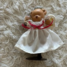 Adorable Bear Figurine with White Cape