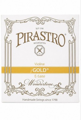 GENUINE Pirastro Wondertone Gold Label Violin E String 4/4 Size Medium Loop End