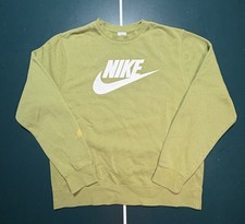 Nike Men's Sportswear Club Fleece Crewneck Size M Green Sweatshirt Pullover