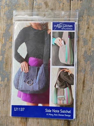 Indigo Junction Side Note Satchel IJ1137 Hobo Style Purse Pattern Mary Ann Donze
