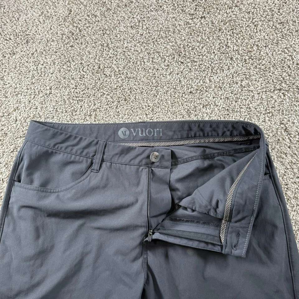 Pantalones Vuori Para Hombre 32x31 Gris Preppy Chino Calce Clásico Rendimiento Informal Foto 2 de 4
