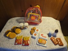 McDonald  s Vintage 1987-2002 play fast food 26 pcs  lunch backpack excellent