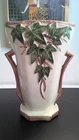 McCoy MCM Ivy Vase Ivory Dark Green Brown 50's Vintage Great Condition