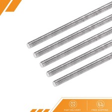 5 Pcs M3 x 400mm Fully Threaded Rod 304 Stainless Steel Right Hand Threads