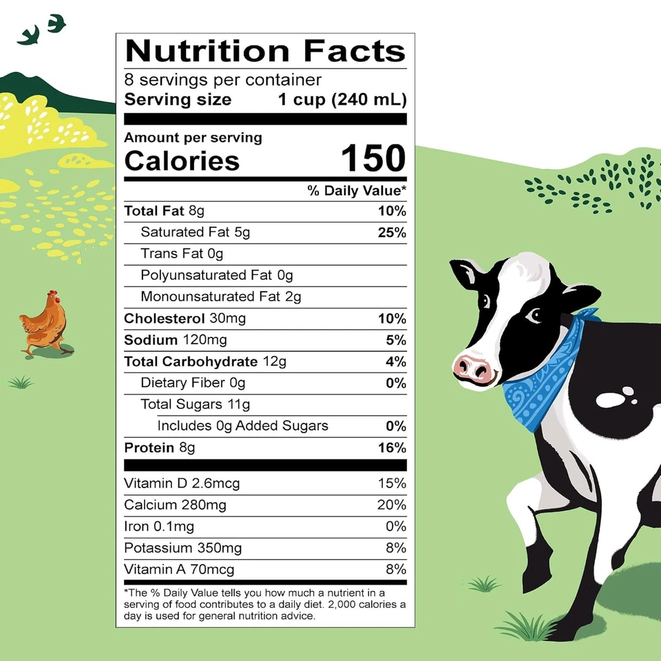Органическое цельное молоко Valley Grassmilk 64 унции | 100% травяное кормление | свежее и натуральное - Изображение 2 из 4