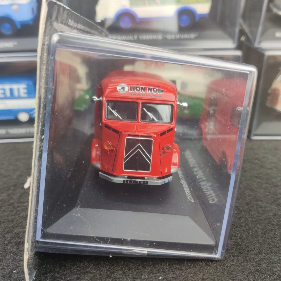 FURGONE CITROEN TIPO H PUBBLICITARIO LEONE NERO IXO 1:43 NUOVO SCATOLA + BLISTER - Immagine 3 di 4