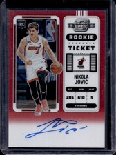 2022-23 Panini Contenders Optic Nikola Jovic RC Red Rookie Auto #/99 Heat