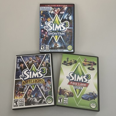 Sims 3 LOT! Fast Lane, Ambitions, Showtime (Windows/Mac: Mac and Windows) NICE!