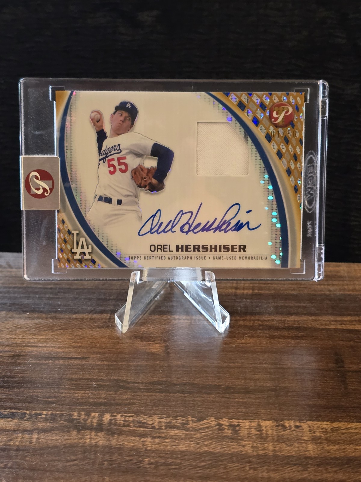 2026 Topps Pristine Orel Hershiser Relic Auto 1/50. 1st Print/Short Print....