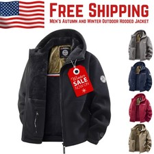 Men's Waterproof Ski Jacket Winter Hiking Jackets Snow Thermal Fleece Work Coats