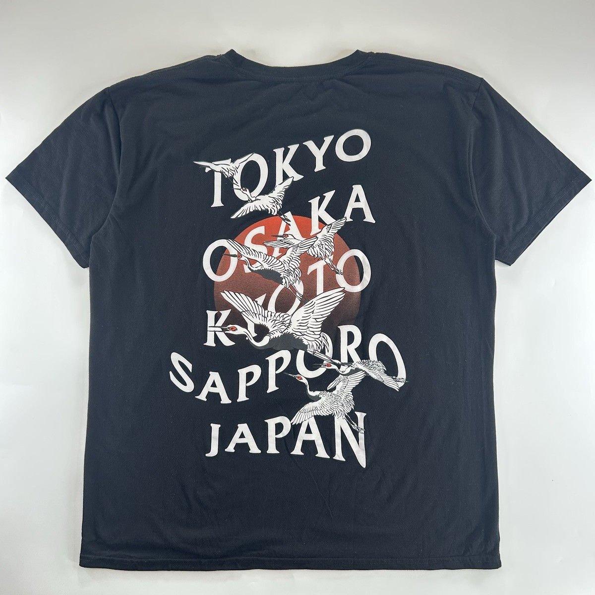 ザアザアTシャツ② GSTR T-Shirt Japan Tokyo Osaka Kyoto Sapporo Men's 2XL Black