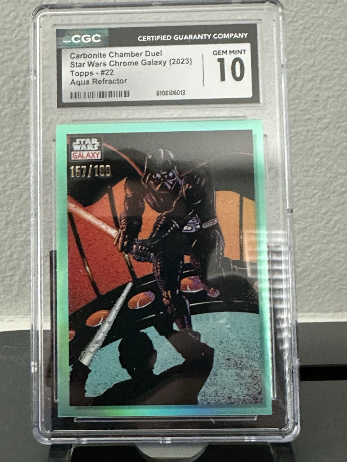 2023 Topps Star Wars Chrome Galaxy - Carbonite Chamber Duel - #22 Aqua / 199