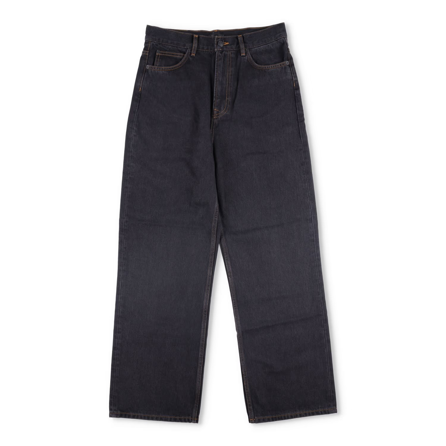 WARDROBE NYC Womens Low Rise Jean Wide-Leg Jeans Black 5 Pocket Size 28 RRP 285-image