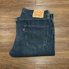 Levi’s 527 Jeans Slim Bootcut Boot Cut Dark Wash Denim Blue Mens 34x36 Excellent