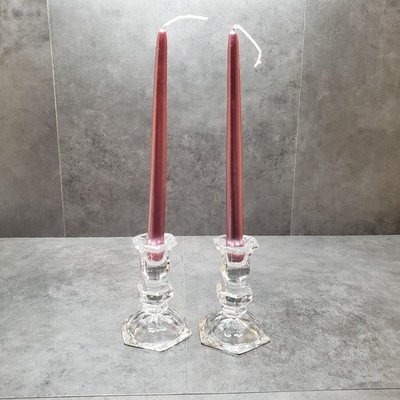 Crystal Candle Holders Vintage Poltar Crystal Set Vitronectin