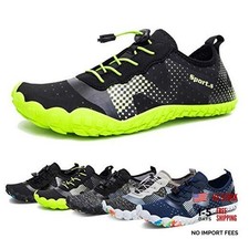 Water Shoes for Men Barefoot Quick-Dry Aqua Sock 12 Women/11 Men A-black/Green