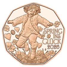 Österreich 5€ Euro 2026 Neujahrsmünze des Jahres - Jump for Joy UNC