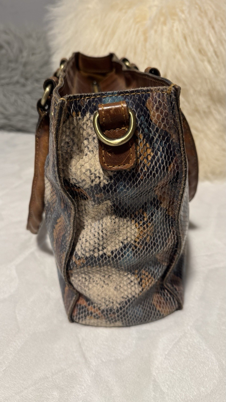 Patricia Nash Multi Python Collection Leather Han… - image 6