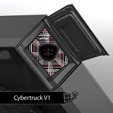 Plaid Performance Mode Tesla Charge Port Wrap  Cybertruck