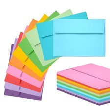 50 Pack 5x7 Envelopes, 5x7 Colored Self-Seal Envelopes for Invitations, postcard