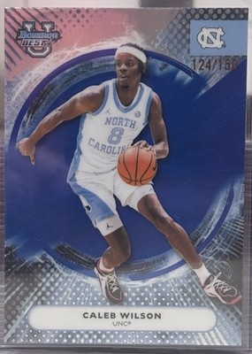 2025 Bowman U Best Caleb Wilson Blue Refractor /150 UNC Tar Heels #91