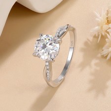 2.0ct Round Cut Lab‑Created Diamond Test Pass VVS1/D/Excellent Twisted Ring