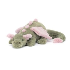 Jellycat Malachy Dragon Plush Toy with Tags & Dust Bag Large Gift L: 19.7in.