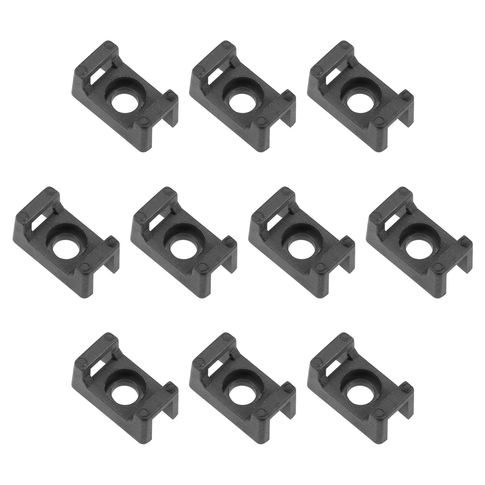Cable Tie Base Saddle Wire Holder Organizer-0.13-inch / Black / 50Pcs