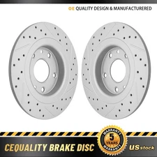 Rear Drilled Disc Brake Rotors Set for 2016 2017 2018 Mazda CX-3 2.0L
