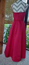 Avalon Bridal Spaghetti Straps Red Tea Length Bridesmaid Dress Size 6 Boning