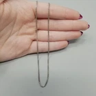 Vintage Sterling Silver Box Chain Necklace 20 Inch Long 925 Italy Spring Ring