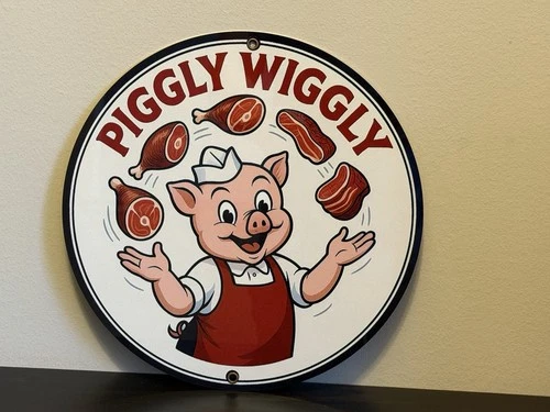 Piggly Wiggly meats Advertising Vintage  Style Metal Sign