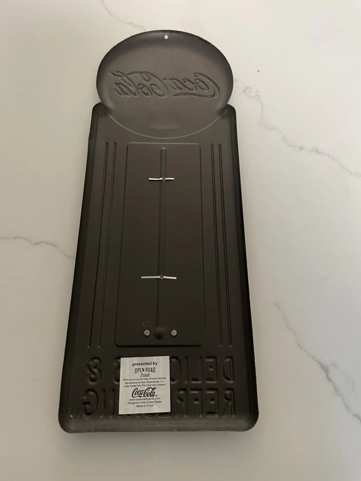 Open Road Brands Metal licensed Coca-Cola wall thermometer sign - Image 2 of 4