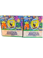 (2 PACK) Dr. Squatch Men's Natural Soap - Spongebob Nautical Nonsense, 5 oz New