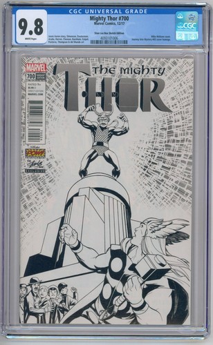 Mighty Thor #700 CGC 9.8 Marvel Comic 2017 Stan Lee Box Sketch Variant WP