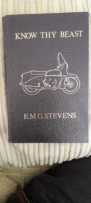 Know Thy Beast by E.M.G Stevens. 1977 Signed  Edition.