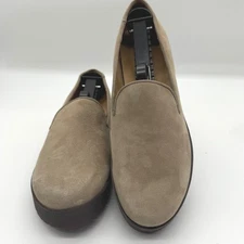 Easy Spirit Leonard Slip-On Comfort Walking Shoes Taupe Suede Loafers 7W Wide