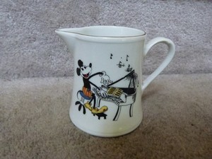 Vintage Mickey Mouse China Bavaria CREAMER Dish Walter E. Disney 3.5"
